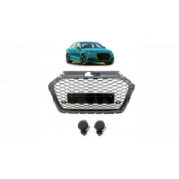 Gril Audi A3 8V Facelift Lesklá Čierna