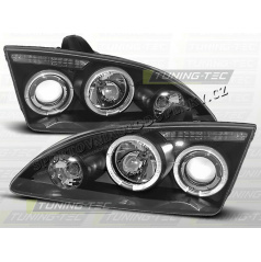 Ford Focus MK2 2004-08 predné číre svetlá Angel eyes black (LPFO14)