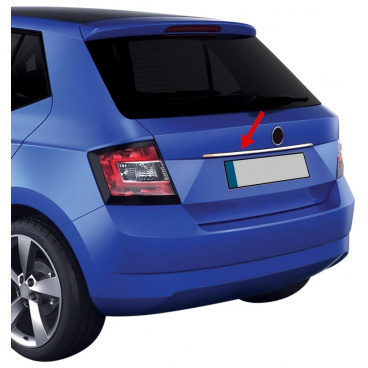 Nerez chróm lišta nad ŠPZ Omtec Škoda Fabia III 2015+ Nerez chróm lišta nad ŠPZ Omtec Škoda Fabia III 2015+