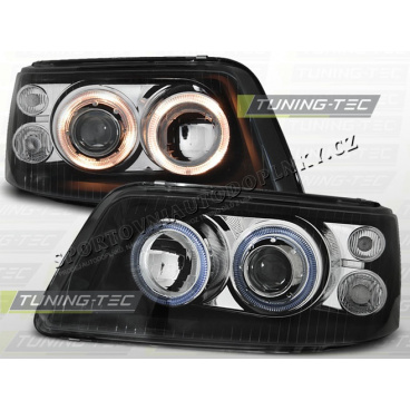 VW T5 2003-09 Predné číre svetlá Angel Eyes Black (LPVWE5)