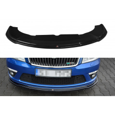 Spoiler pod predný nárazník ver.2 pre Škoda Octavia RS Facelift Mk2 Facelift, Maxton Design (čierny lesklý plast ABS)