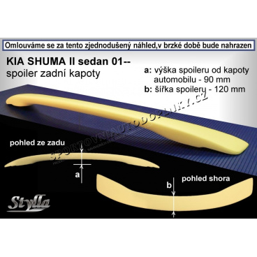 Kia Shuma II sedan (2001+) spoiler zadnej kapoty KS4L