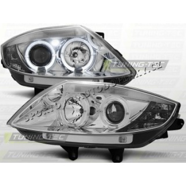 BMW Z4 E85 E86 2002-08 Predné číre svetlá Angel Eyes chróm BMW Z4 E85 E86 2002-08 Predné číre svetlá Angel Eyes chróm