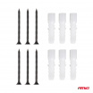 Magnetické lišty na náradie 1x20cm 1x30,5cm 1x46cm sada AMIO-04263