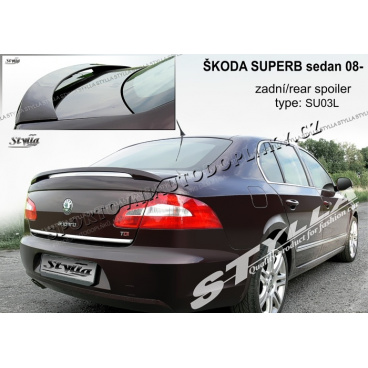 Škoda Superb sedan 2008- zadný spoiler (EÚ homologácia) Škoda Superb sedan 2008- zadný spoiler (EÚ homologácia)