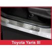 Nerez kryt- zostava-ochrana prahu zadného nárazníka + ochranné lišty prahu dverí Toyota Yaris III 2014-16