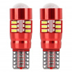 Žiarovky 27 SMD LED T10 (W5W) 12V biela CAN-BUS s šošovkou