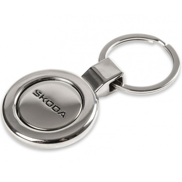 Originálna praktická kovová kľúčenka Škoda s žetónom do obchodu Originálna praktická kovová kľúčenka Škoda s žetónom do obchodu