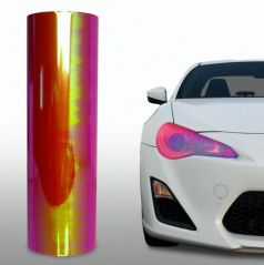 Transparentná fólie - chameleón červená 100x30 cm