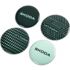 Originálna sada 4 odznakov Škoda