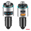 FM vysielač do auta 2×USB-A microSD 12V 24V AMIO-04654