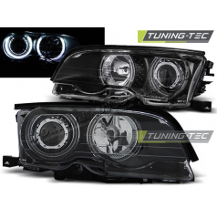 BMW E46 04.1999-08.2001 Coupe Cabrio predné svetlá Angel Eyes CCFL black (LPBMB7)