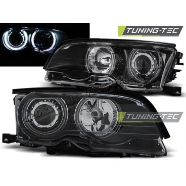 BMW E46 04.1999-08.2001 Coupe Cabrio predné svetlá Angel Eyes CCFL black (LPBMB7)