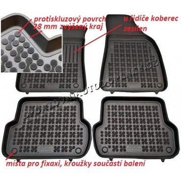 Gumové koberce so zvýšeným okrajom Ford Fusion I 2002-2005, pred faceliftom Gumové koberce so zvýšeným okrajom Ford Fusion I 2002-2005, pred faceliftom