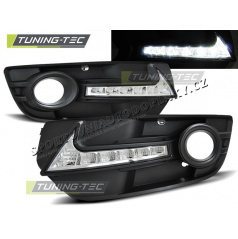 LED denné svietenie v mriežke hmlovky Audi Q5 2008-12 black (HAAU03)