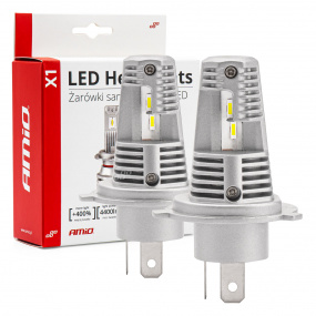 Automobilové LED žiarovky série X1 H4/H19 6500K Canbus AMIO-02965 Automobilové LED žiarovky série X1 H4/H19 6500K Canbus AMIO-02965