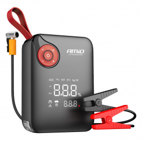 Štartovacie zariadenie 4v1 booster powerbank kompresor LED svietidlo 12V 7,2Ah 600A PRO AMIO-04675 Štartovacie zariadenie 4v1 booster powerbank kompresor LED svietidlo 12V 7,2Ah 600A PRO AMIO-04675