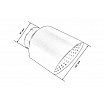 Koncovka tlmiča 101mm vstup 67mm Kartáčovaná