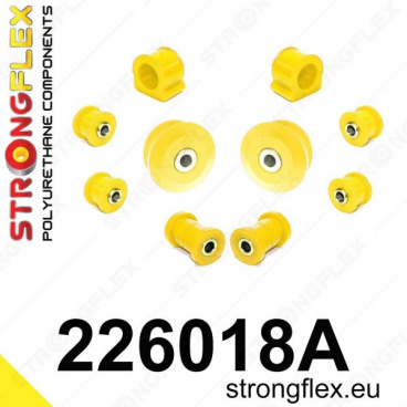 VW Bora Strongflex Šport zostava silentblokov len pre prednú nápravu 10 ks VW Bora Strongflex Šport zostava silentblokov len pre prednú nápravu 10 ks