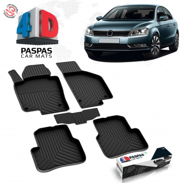 Gumový set 4D nejkvalitnějších přesných autokoberců VW Passat B7 2011-14 Gumový set 4D nejkvalitnějších přesných autokoberců VW Passat B7 2011-14