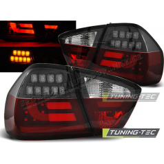 BMW E90 03.2005-08.2008 zadné LED lampy red white black BAR (LDBM74)