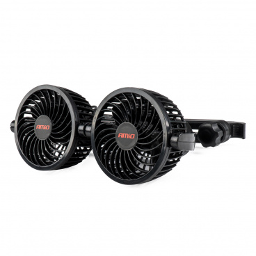Autoventilátor na opierku hlavy s USB nabíjačkou 12V
