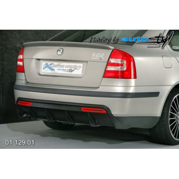 Difúzor zadného nárazníka čierny dezén Škoda Octavia II 2004-08 (nie pre facelift 2009-15)