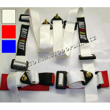 4-bodové bezpečnostné pásy MITSUBISHI RALLIART modré 4-bodové bezpečnostné pásy MITSUBISHI RALLIART modré