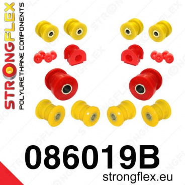 Honda Civic 1992-95 Strongflex zostava silentblokov len pre prednú nápravu 14 ks Honda Civic 1992-95 Strongflex zostava silentblokov len pre prednú nápravu 14 ks