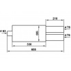 Športový výfuk TurboWorks 63/2x76 mm dual