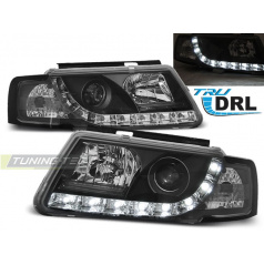 VW Passat B5 3B 11.96-08.00 predné číre svetlá TRU DRL black (LPVWD7)