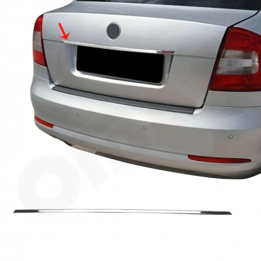 Nerez leštený kryt hrany kufru nad ŠPZ Omtec Škoda, Ford Nerez leštený kryt hrany kufru nad ŠPZ Omtec Škoda, Ford