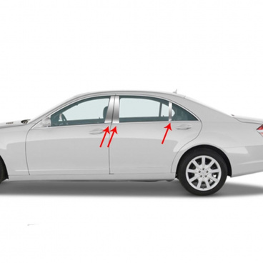 Nerez kryty okenných stĺpikov Mercedes S W221 2005-13 Nerez kryty okenných stĺpikov Mercedes S W221 2005-13