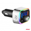 FM vysielač do auta 2×USB-A 1×USB-C microSD 12V 24V AMIO-04652