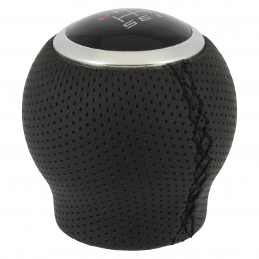 Kožená hlavica radiacej páky čierna, čierne prešitie II (s přizvedáváním tiahla pod radenia)