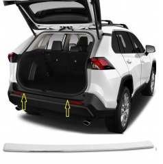 Nerez leštený kryt hrany zadného nárazníka Toyota RAV4 2018-2023