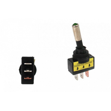 Prepínač Toggle Chrome typ.1 Led Green