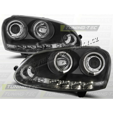 VW Golf V 2003-09 Predné číre svetlá Angel Eyes Black (LPVWB8) VW Golf V 2003-09 Predné číre svetlá Angel Eyes Black (LPVWB8)