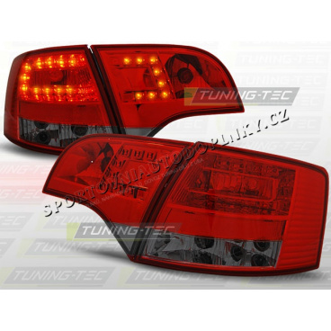 AUDI A4 (B7) AVANT 2004-08 zadné LED lampy RED SMOKE 