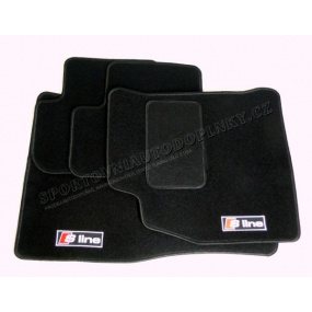 Audi A4 2009+ luxusné textilné koberce s logom S Line