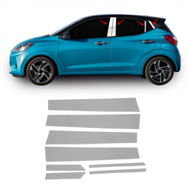Nerez kryty okenných stĺpikov Hyundai i20 2020-23 Nerez kryty okenných stĺpikov Hyundai i20 2020-23