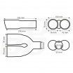 Nerezová koncovka výfuku dual 2x76 mm čierna
