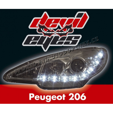 Peugeot 206 Devil Eyes chrom Peugeot 206 Devil Eyes chrom