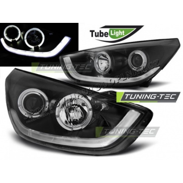 Hyundai Tucson IX35 2010- predné svetlá black Tube Light (LPHU07) Hyundai Tucson IX35 2010- predné svetlá black Tube Light (LPHU07)