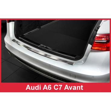 Nerez kryt- ochrana prahu zadného nárazníka Audi A6 C7 Combi 2011-16 Nerez kryt- ochrana prahu zadného nárazníka Audi A6 C7 Combi 2011-16