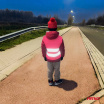 Detská reflexná výstražná vesta ružová