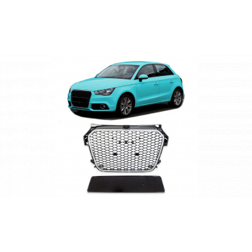 Gril Audi A1 8X Strieborný & Lesklý Čierny