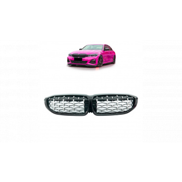 Gril BMW 3 G20 G21 Lesklá čierna & Chróm