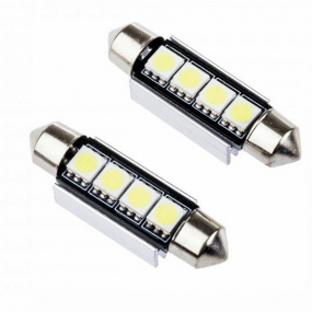 Žiarovka 4 LED SMD sulfit 42 mm biela 6000K 12V CAN-BUS - 2 ks Žiarovka 4 LED SMD sulfit 42 mm biela 6000K 12V CAN-BUS - 2 ks