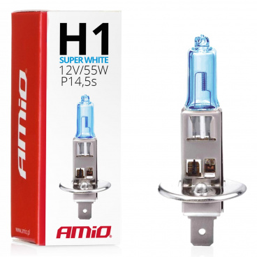 Halogénová žiarovka H1 12V 55W Super White AMIO-01489